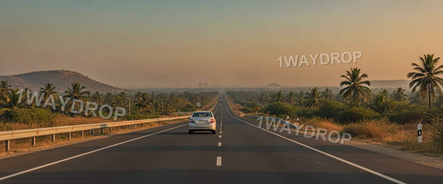 The road from Chennai to Bangalore