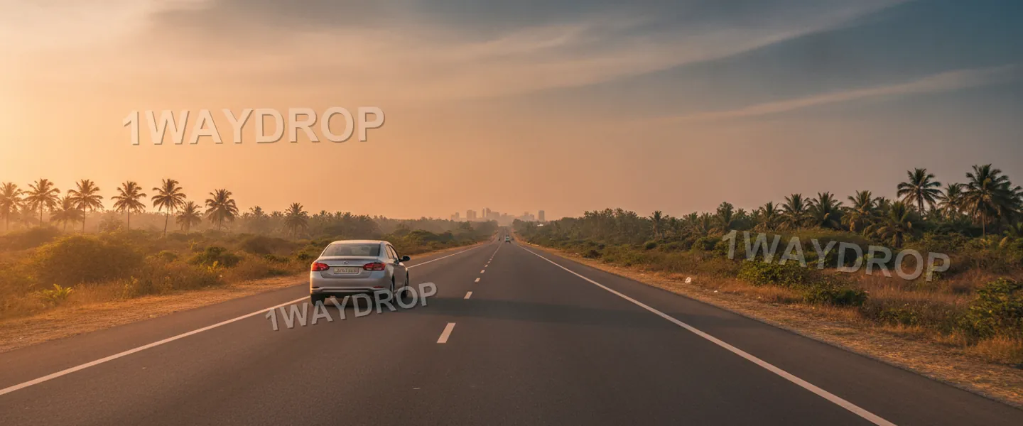 The road from Pondicherry to Chennai